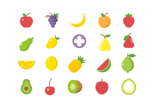 Fresh Fruit Illustration Element Set