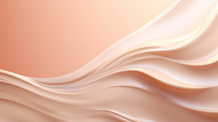 Streaks of creamy cosmetic on white background