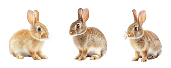 Collection of PNG. Rabbit isolated on a transparent background.