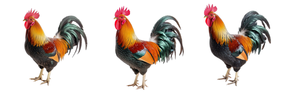 Collection of PNG. Rooster isolated on a transparent background. - Powered by Adobe