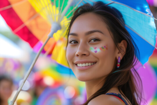 A Filipino girl celebrating pride day.