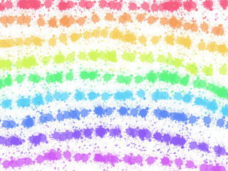 abstract background with waves variety of multi-colour paint  brush splash , isolated on white. High resolution, each stroke for best focus high quality rainbow colour effect 