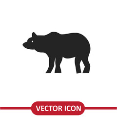  Bear vector icon flat simple illustration on white background..eps