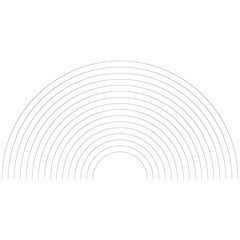 rainbow shape icon, semi-circle shape art line for decoration, halftone of geometric element