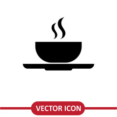 Hot coffee cup icon simple flat illustration on white background..eps