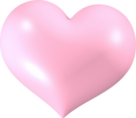 isolate pastel 3d rendered hearts pink no background
