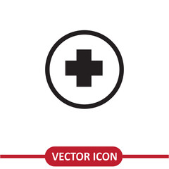 Medical signal icon flat illustration on white background..eps