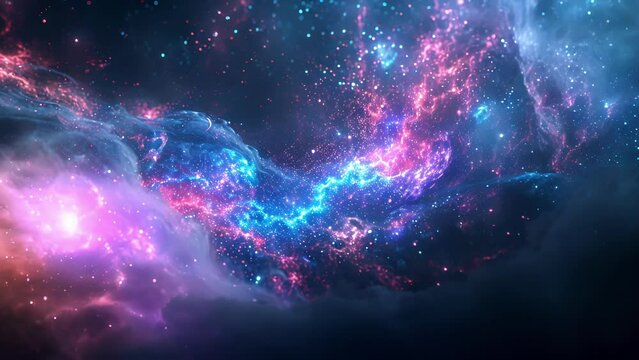 Explore the endless expanse of the Abstract Music Universe where celestial bodies are created through the harmonious blending of musical notes.