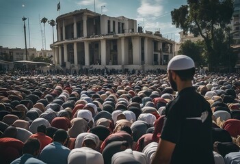 1 Eid Piraeus being Greece Sep celebration Sacrifice 2017 Muslims prepared pray Feast alAdha