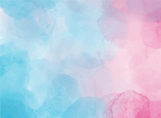 Obraz premium abstract watercolor background with watercolor splashes. pink blue watercolor vector