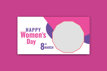 women's day social media flower design template 