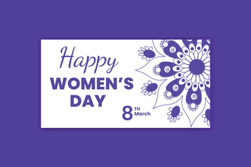 women's day social media flower design template 