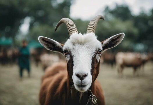 photo Goat aladha Indonesia Islamic festive 2020 Eid concept Bogor July 28 Qurban animal