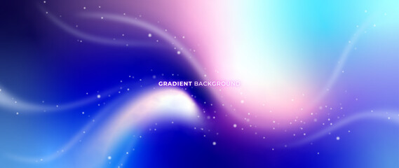 Obraz premium Gradient blue abstract background that sparkles. Dinamic waves gradient for business card, presentation, brochure, banner, and wallpaper.