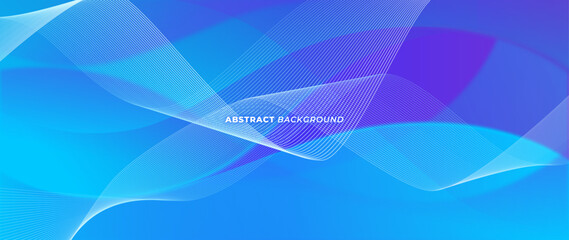 Blue wave gradient abstract background. Nice smooth gradient waves for business cards, web, brochures, banners and wallpapers.