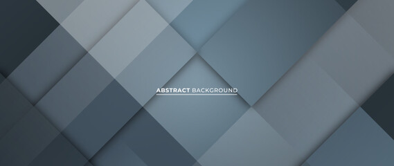 3D grey square geometry background. Trendy geometric grey gradient. Modern and minimal concept. For business cards, presentations, brochures, banners and wallpapers.