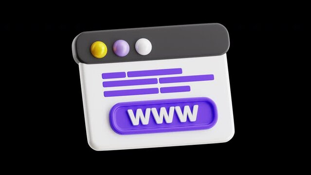 3D Animation of World Wide Web with Dasboard | Alpha Channel