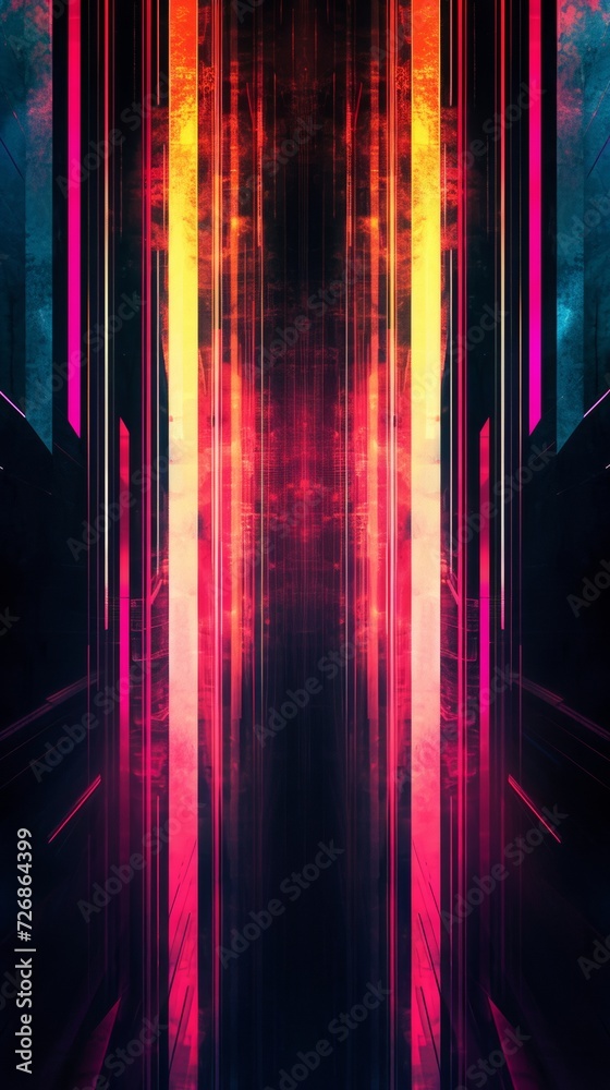 Fototapete Abstract Background With Colorful Lines and Patterns