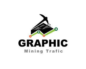 graphic mining traffic progress logo icon symbol design template illustration inspiration