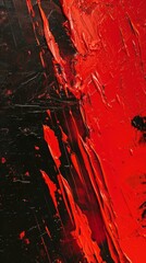 Abstract Painting of Red and Black Colors