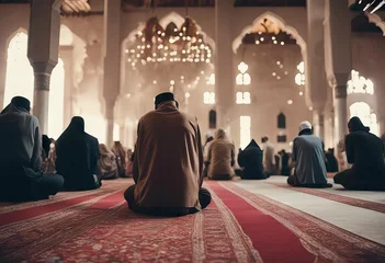 Deurstickers period allah mosque people islamic ramadan praying hand ceremony selective muslim having focus worship islam blessing © akkash jpg