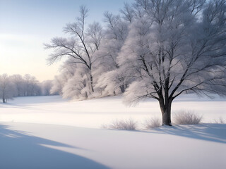 trees in the snow