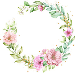 Obraz na płótnie Canvas frame of pink flowers