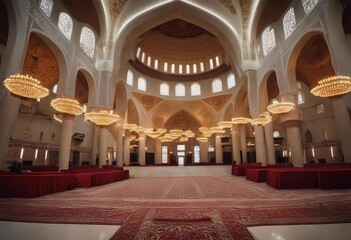 Fototapeta na wymiar ramadan Turkey Kocatepe 5172022 Islamic Ankara Interior Mosque Ankara photo background