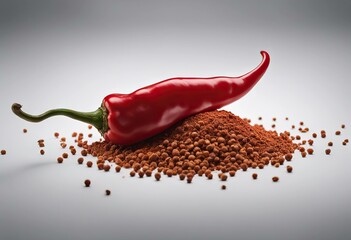 white hot isolated red pepper spice background