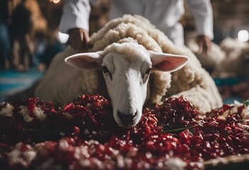 Sacrifice sheep AlAdha Carcase sacrificed Eid Feast