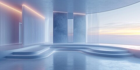 Advanced background High-end venue space 3D rendering