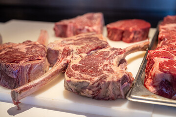 Raw beef steak