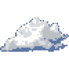 Cloud cartoon icon in pixel style