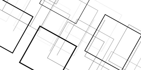 Modern abstract geometric vector pattern background, repeating thin linear square and rectangle.