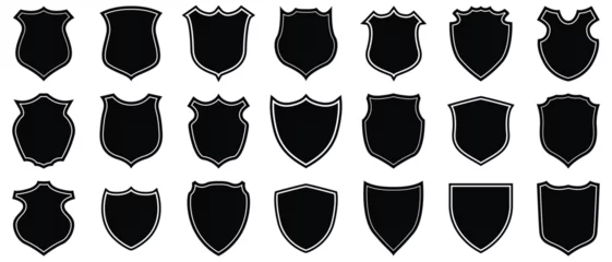 Foto op Canvas Shield icons set. Protect shield vector © Quirk Craft Studio