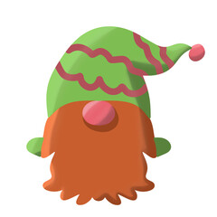 Cute gnome watercolor illustration