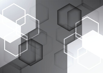 Hexagon geometric technology abstract background. Graphic for signal connection online and futuristic internet concept