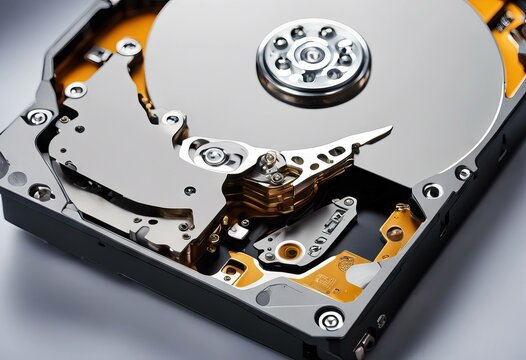 white open isolated real hard drive background
