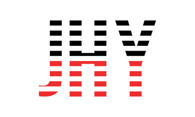 JHY three initial letter iconic line negative space minimal logo design vector template. monogram, abstract, wordmark, business, typography, minimalist, brand, company, flat, modern, unique, simple