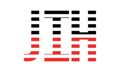 JIH three initial letter iconic line negative space minimal logo design vector template. monogram, abstract, wordmark, business, typography, minimalist, brand, company, flat, modern, unique, simple