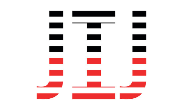 JIJ three initial letter iconic line negative space minimal logo design vector template. monogram, abstract, wordmark, business, typography, minimalist, brand, company, flat, modern, unique, simple
