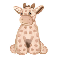 Giraffe toys watercolor