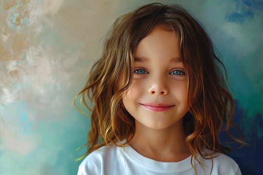 Portrait of a beautiful smiling girl. 