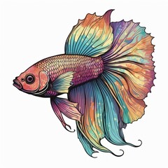 goldfish. colorful goldfish digital illustration