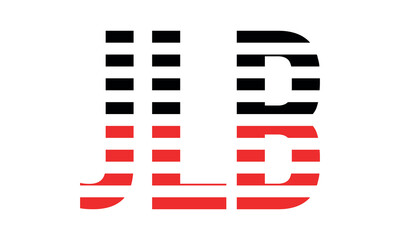 JLB three initial letter iconic line negative space minimal logo design vector template. monogram, abstract, wordmark, business, typography, minimalist, brand, company, flat, modern, unique, simple