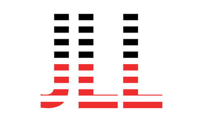 JLL three initial letter iconic line negative space minimal logo design vector template. monogram, abstract, wordmark, business, typography, minimalist, brand, company, flat, modern, unique, simple