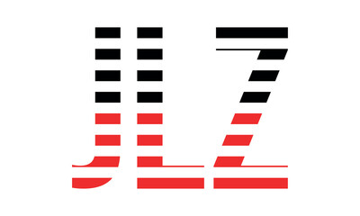 JLZ three initial letter iconic line negative space minimal logo design vector template. monogram, abstract, wordmark, business, typography, minimalist, brand, company, flat, modern, unique, simple