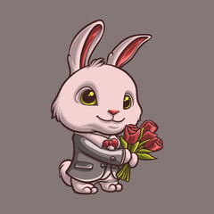 Bunny Love mascot great illustration for your branding business