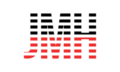 JMH three initial letter iconic line negative space minimal logo design vector template. monogram, abstract, wordmark, business, typography, minimalist, brand, company, flat, modern, unique, simple