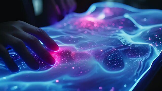 A dynamic holographic display of a skin lesion highlighting changes in color and size for dermatologists to accurately diagnose skin conditions.